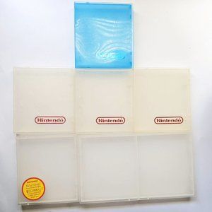 Vintage Nintendo NES Clear Plastic Hard Clamshell Cartridge Cases Lot Of 7
